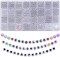 1600pcs Letter Beads,Heart Beads,Number Beads,Start Beads and Smiley Beads,4x7mm White Acrylic Beads 31 Styles for Jewelry Making Bracelets Necklaces Key Chains